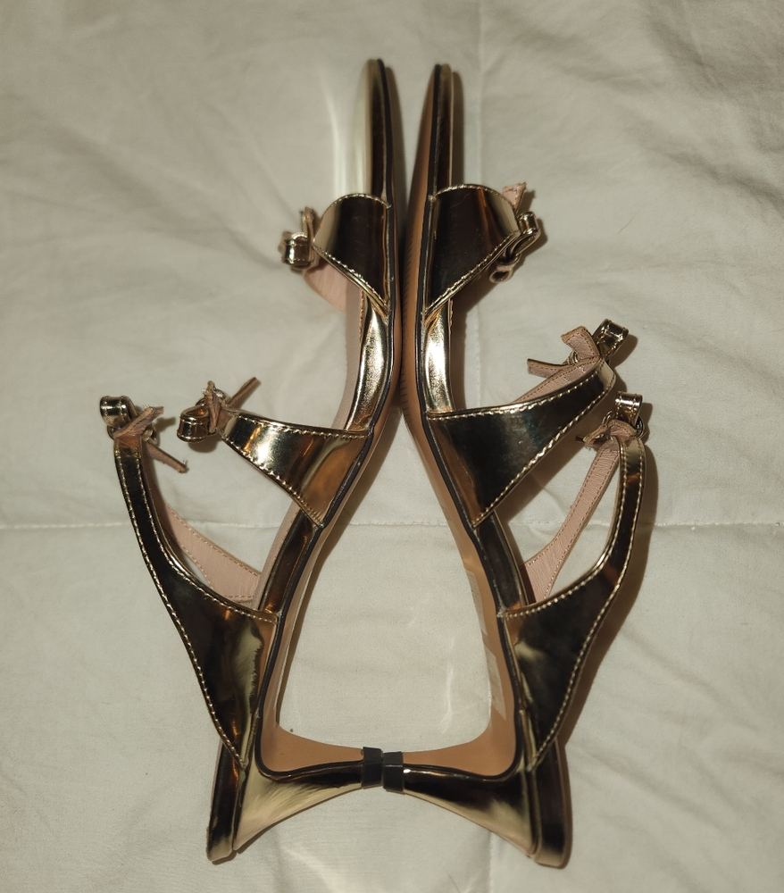 J Crew Gold Strappy Sandals - Picture 5 of 7